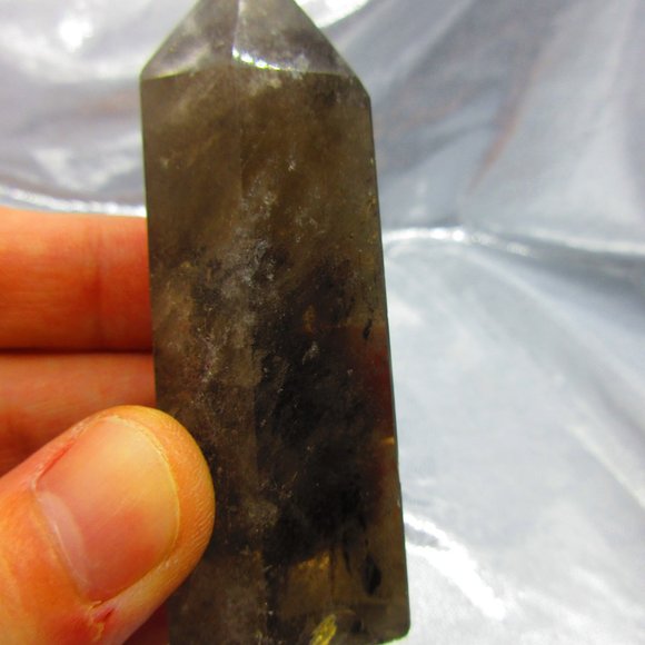 Smoky Quartz Crystal Polished Tower Generator Crystal Meditation Tool - Picture 2 of 8
